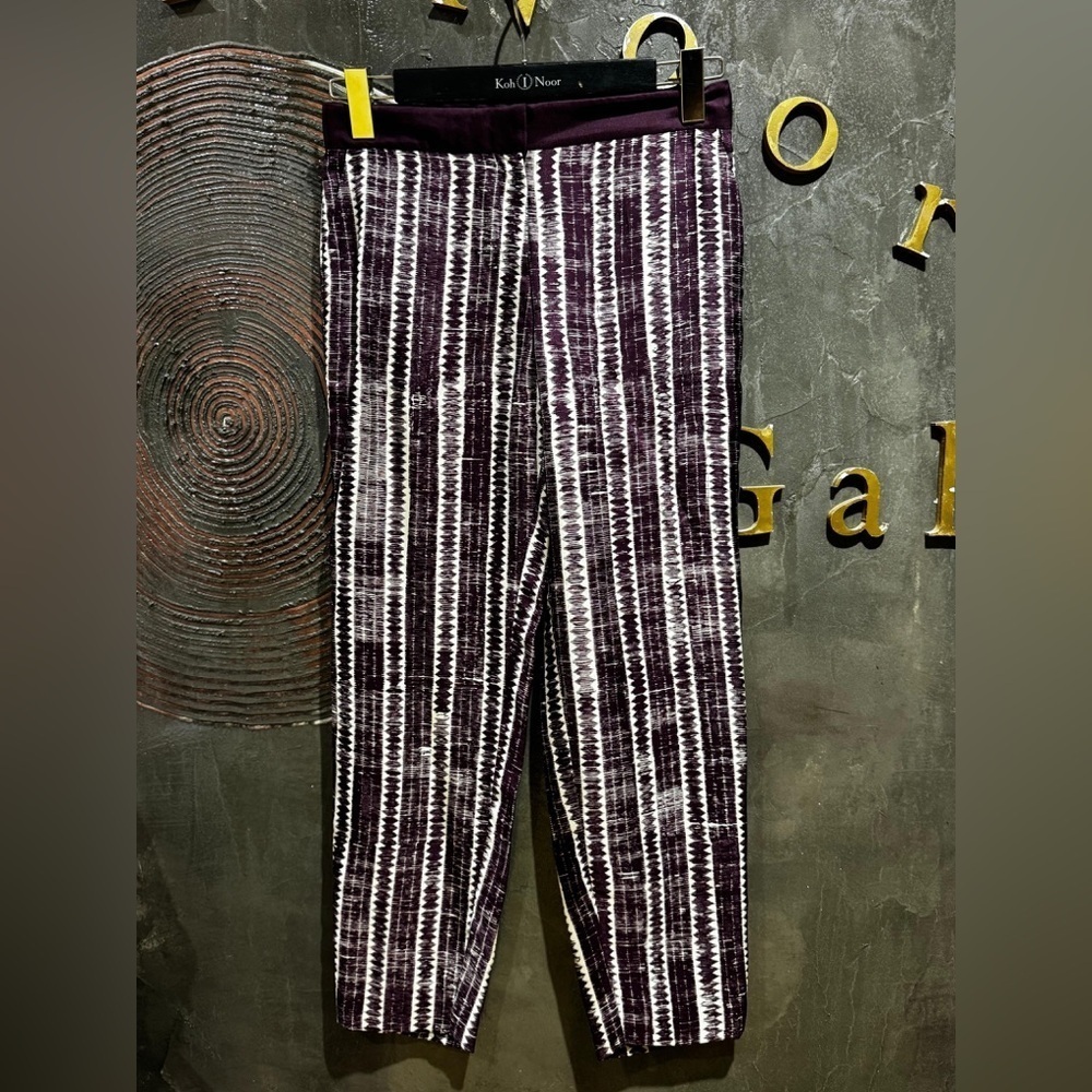 By Malene Birger 100% Silk Purple Patterned Pants NWT | Size EU 34